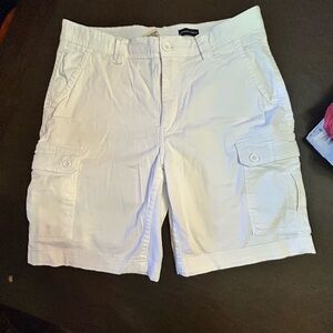 St. John's Bay White Cargo Shorts